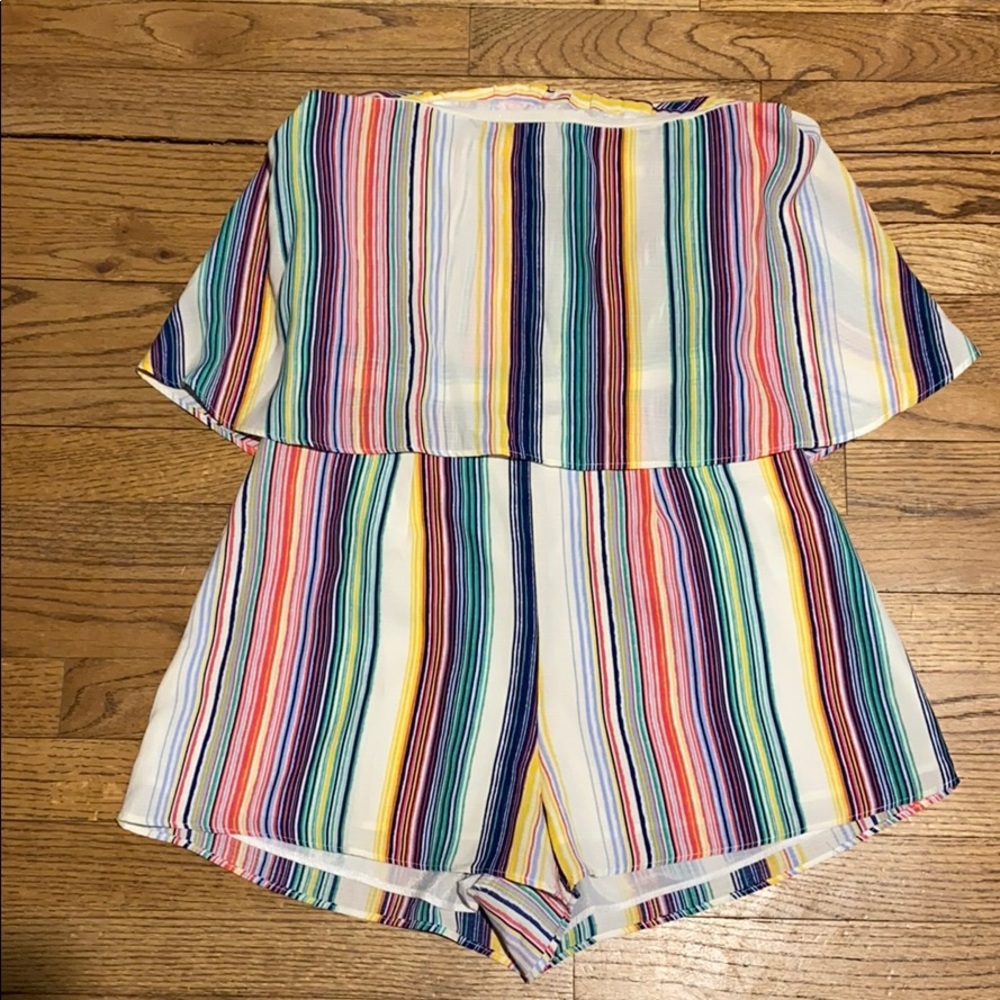 Strapless romper